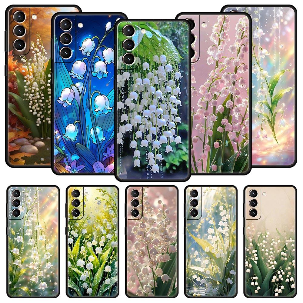 Lily Of The Valley Clear Floral Phone Case for Samsung Galaxy S26 S25 S24 S23 S22 S20 S21 FE Ultra S25 Edge Plus Soft TPU Shell