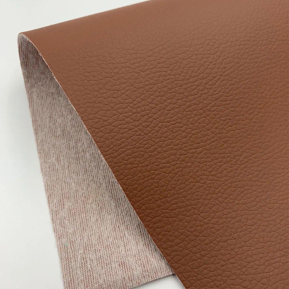 Litchi PU Leatherette Faux Leather Fabric Synthetic For Sewing Bow Bag Brooches Sofa Car Doll DIY Hademade Material