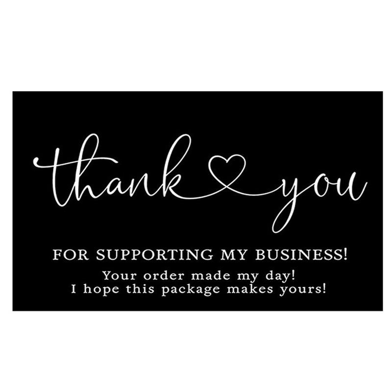 Pink 'Thank You' Cards - 50 Sheets/Pack for Gift Boxes, Decorations, and Postcards
