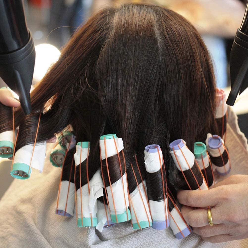 20Pcs Hair Perm Rods Set 5 Sizes Hair Rollers Plastic Cold Wave Rods Perming Rods Curlers