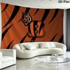 Cincinnati Bengals Logo Wall Tapestry Aesthetic Wall Hanging Printed Fabric Blanket Decorative Tapestries for Bedroom Living Room Home Decor