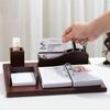 Wooden Desk Calendar Stand with Pen Holder