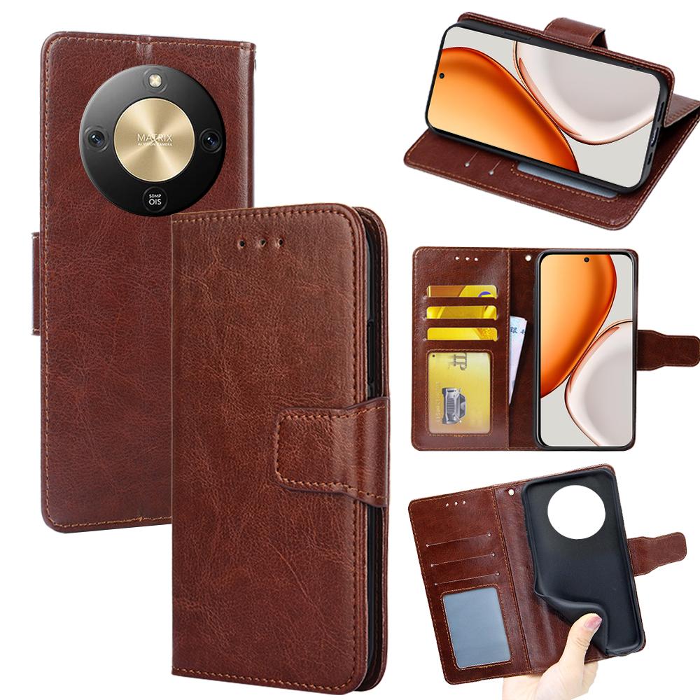 Etui portfel na Honor Magic8 Lite 5G/X9d 5G/X70 5G ze skóry PU + TPU Składany stojak Pokrowiec na telefon