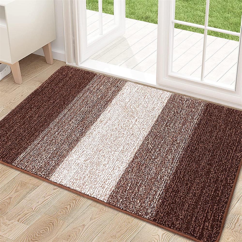 Olanly Indoor Outdoor Door Mats 50x80cm Door Mats Dirt Trapper Soft Doormats Super Absorbent Entrance Rug Non-slip Floor Mat
