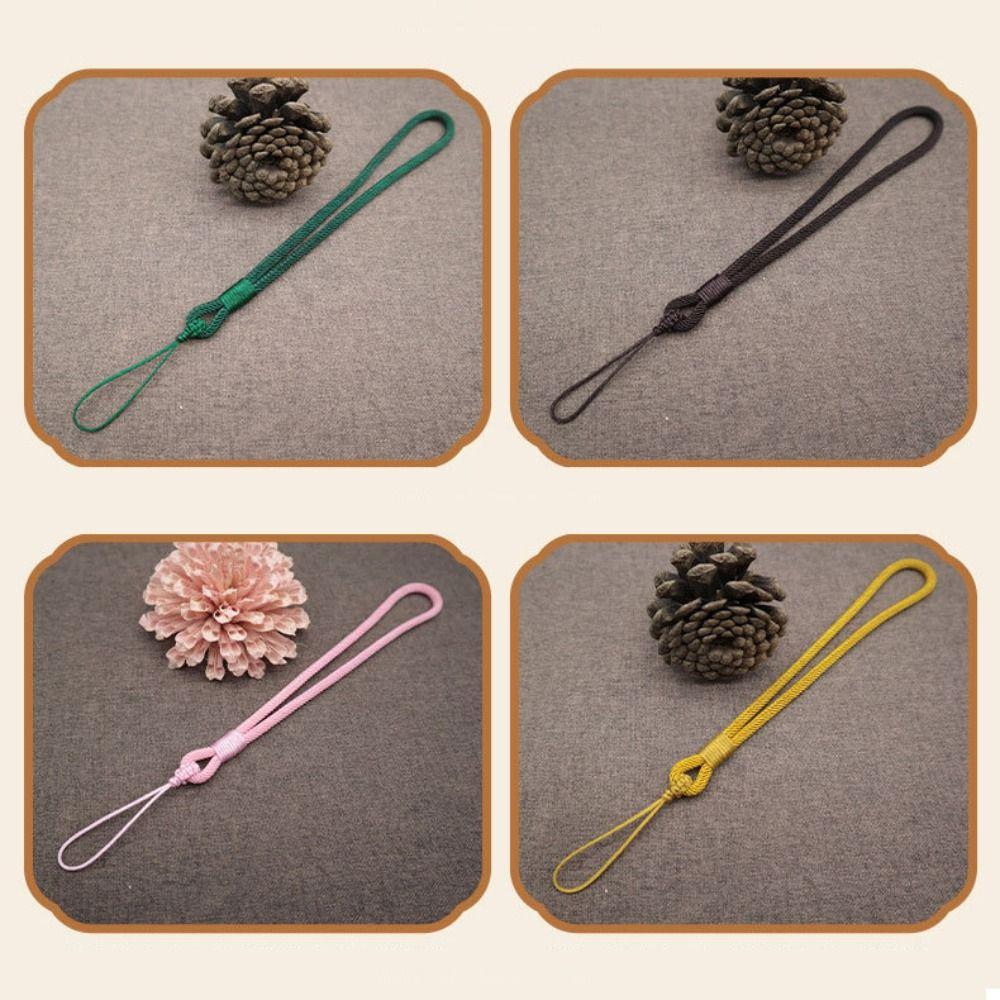 Simple Short Wrist Rope Handmade Phone Case Keychain Braided Rope Phone Lanyard  Phone Accessories