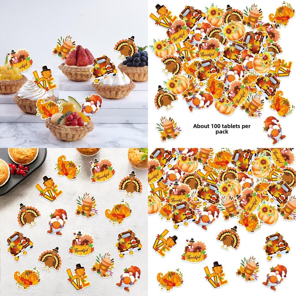 Pumpkin Thanksgiving Turkey Harvest Festival Theme Confetti Event Decor Prop