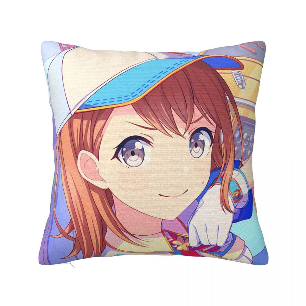 

Anime Minori Hanasato Square Pillowcase Cushion Cover Pillow Case Throw Pillow Cover for Home Bedroom Car 30cm x 30cm