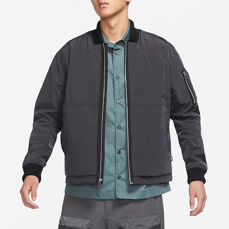 Nike Solid Color Training Loose Casual Jacket Black Men's DD4715-010