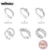 WOSTU Authentic 925 Sterling Silver Ear Clip Earrings For Women Anniversary Party Fashion Jewelry Gift CQE1022
