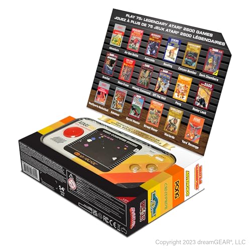 My Arcade Atari Pocket: Portable Video Game System with 100 Games, 2.75-inch Color Display, Ergonomic Design