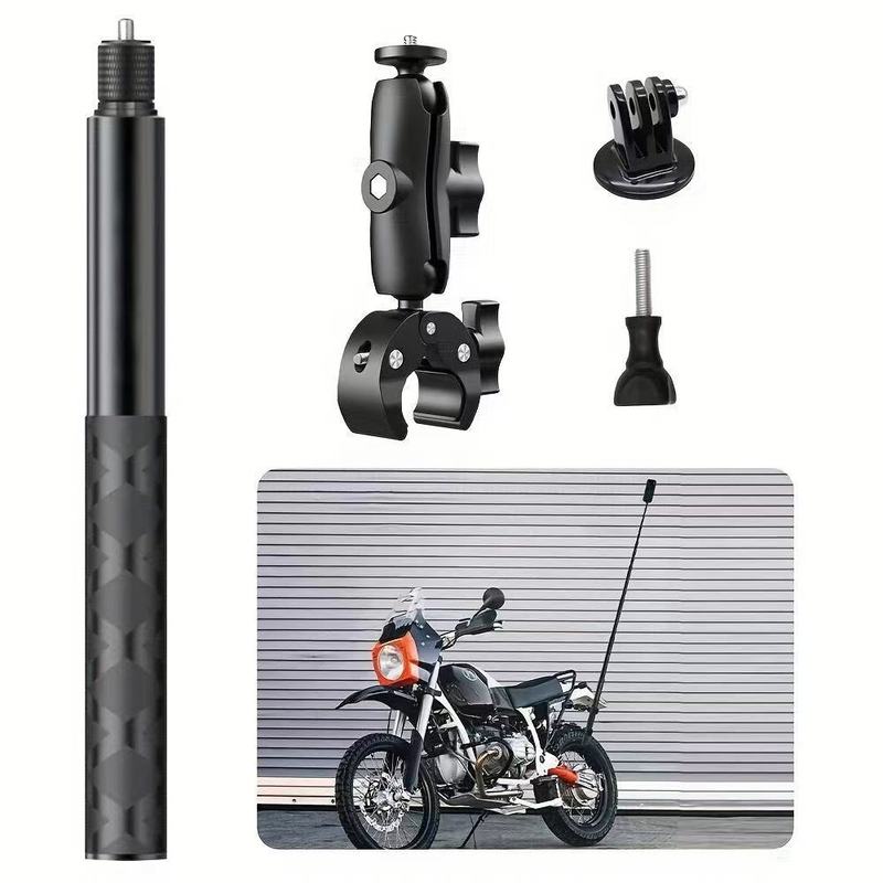 For Insta360 X2 X3 X4 X5 Motorcycle Bike Mount Selfie Stick for Insta 360 X2 X3 X4 X5 Moto Monopod Handlebar Accessories Kit