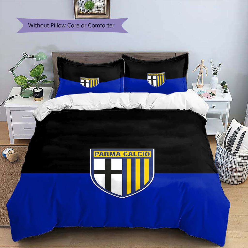 Parma Calcio 1913 Pattern Bedding Quilt Set  Home Decoration  Gift (1 * duvet cover + 2 * pillowcase  without core).xwn