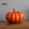 Tabletop Pumpkin Sculpture Halloween Ornaments, Resin Delicate Texture Stable Sculpture, Spotted Retro Textured Accents, for TV Cabinet