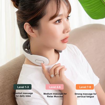Neck Massager with Heat Electric Pluse Massager for Neck Shoulder Pain Relief Relax Muscles Floating 6 Heads Vibrator