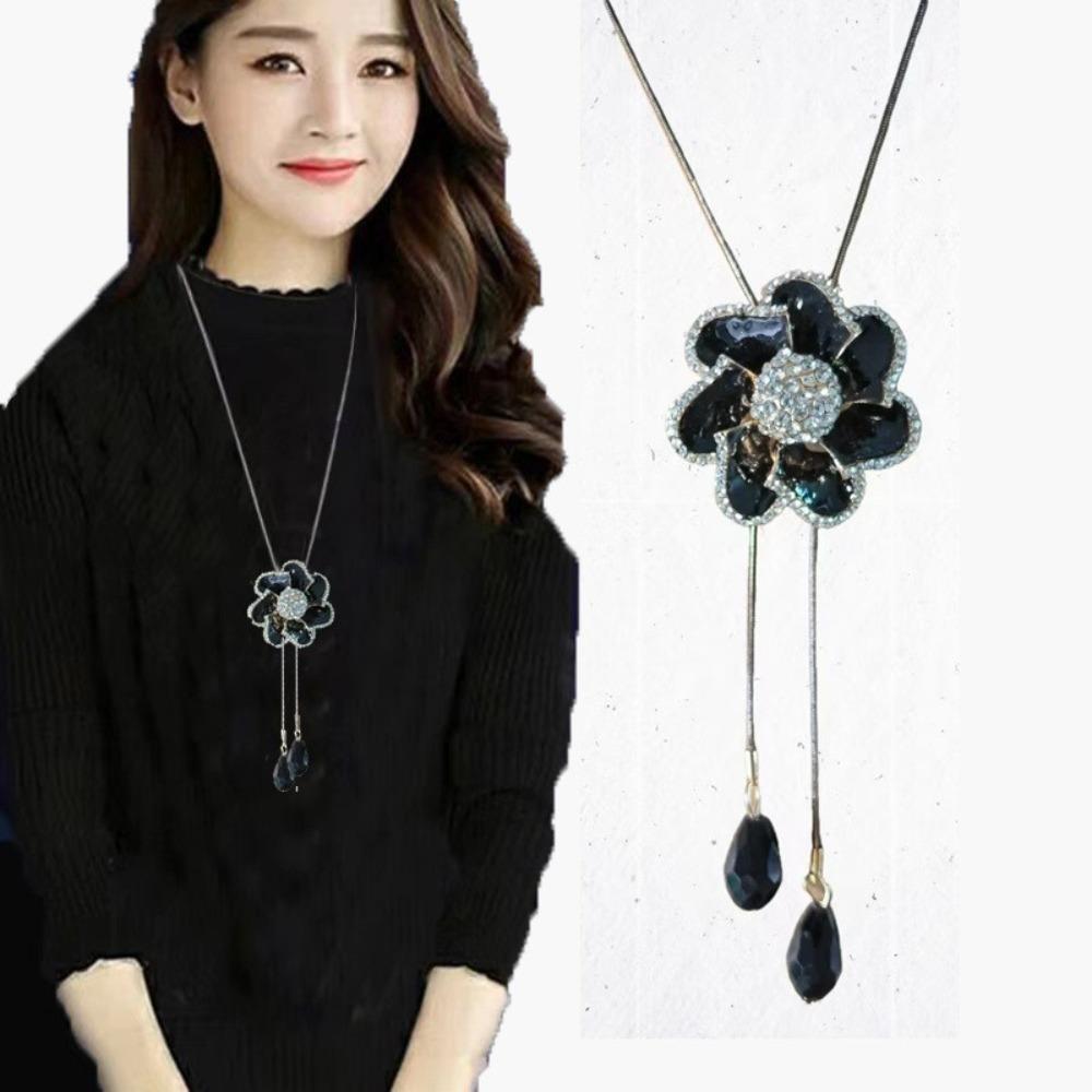 Sweater Chain Long Necklace Light Luxury High Sense Versatile Fringed Jewelry Accessories Pendant