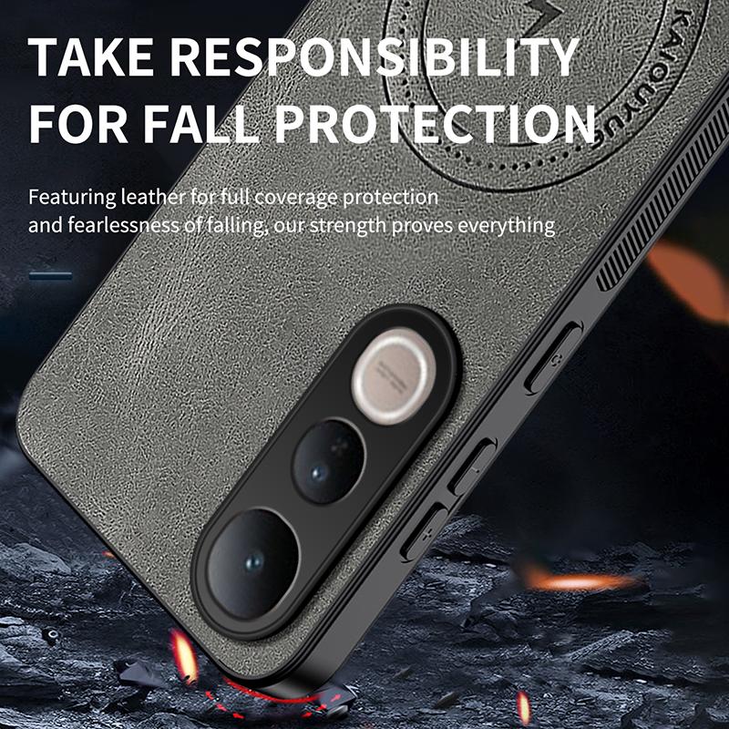 For VIVO V50 Lite Luxury Sheep Skin for Magsafe Magnetic Wireless Charging Matte Cover for VIVO V 50 V50lite Anti-drop Bumper