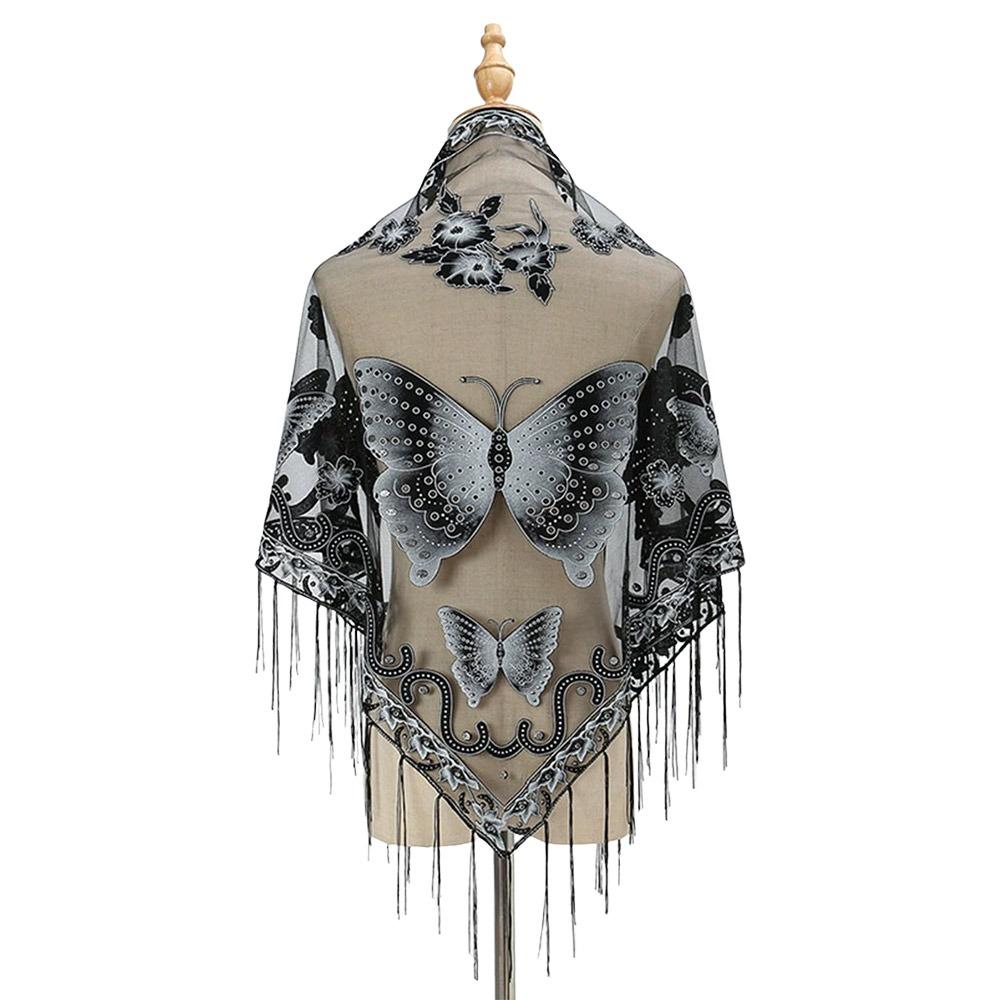 Sun Protection Hollow Lace Shawl Coat Thin Silk Scarf Headscarf For Women Lady Girl