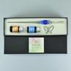 Fourcart Cute Handmade Glass Crafts Glass Blue Set x Set [Flower Pen] 2-Color 3-Piece