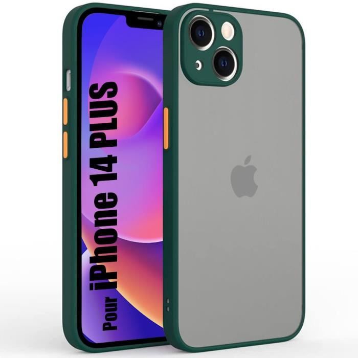 Coque - BOOLING - pour iPhone 14 Plus - Protection anti-choc - Vert Nuit - Semi-rigide