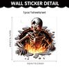 Halloween Wall Stickers 3D Effect Broken Wall Zombies Broken Wall Floor Stickers Pvc Self-Adhesive Bedroom Living Room Horror