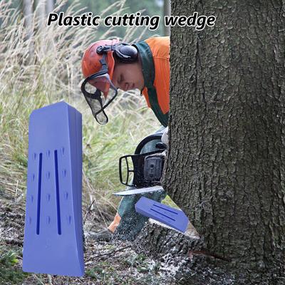 Plastic Felling Wedge Lightweight Trees Cleaving Chainsaw Wedges Reusable High Impact Resistance with Spikes Woodcutting Tools