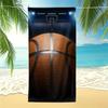 Asciugamano da Spiaggia con Design di Pallacanestro, Asciugamano ad Asciugatura Rapida per Piscina e Campeggio, Coperta da Bagno Multi-Uso per Sport all'Aperto e Vacanze
