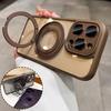 For iPhone 16 Pro Max Luxury Rotating Stand Magsafe Magnetic Holder Phone Case For iPhone 13 14 15 16 Plus Lens Protective Cover