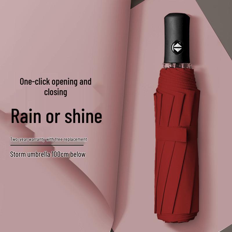 High-End Automatic Folding Sun & Rain Umbrella for Men - Large Size Sunscreen Sunshade