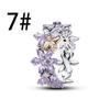 New 925 Silver Charms Heart Bee Flower key Lock Earrings Rings Beads Bracelets Necklaces Womens DIY Jewelry Gift