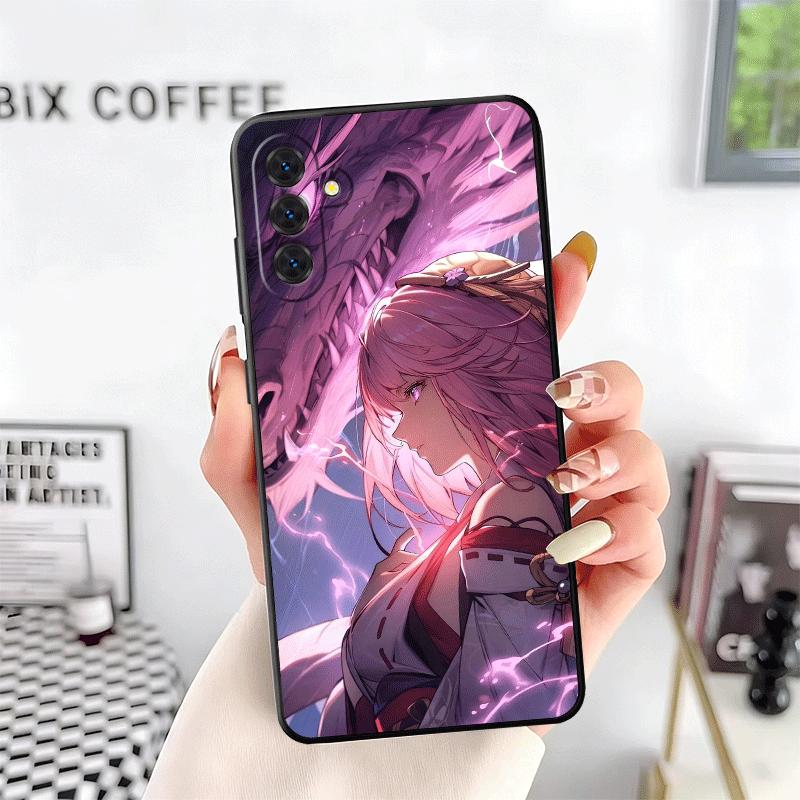 Genshin Impact Yae Miko Soft Phone Case for Samsung A17 A37 A57 A16 A26 A36 A56 A15 A25 A35 A55 A14 A24 A34 A54 A13 A23 A33 A53