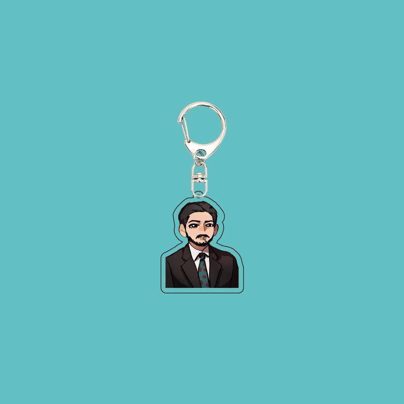 7pcs-BTS Cool Suit Cartoon Keychain, Businessman style Keyring, Aesthetic K-pop/Anime Style Bag Charm for ARMY Fans (7 Styles Available)