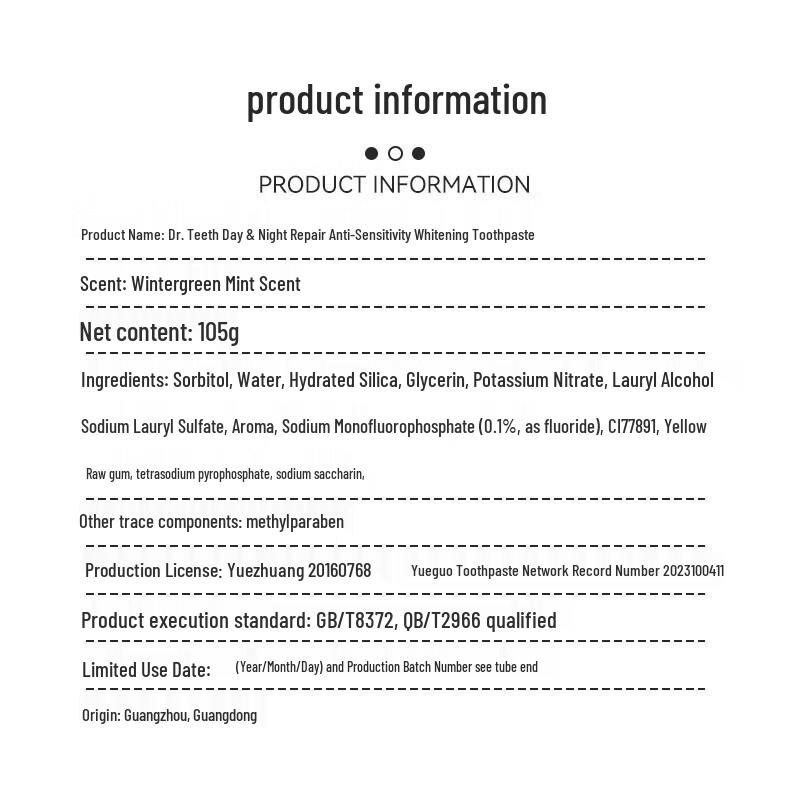 DR. Zahnaufhellende Zahnpasta für Tag & Nacht