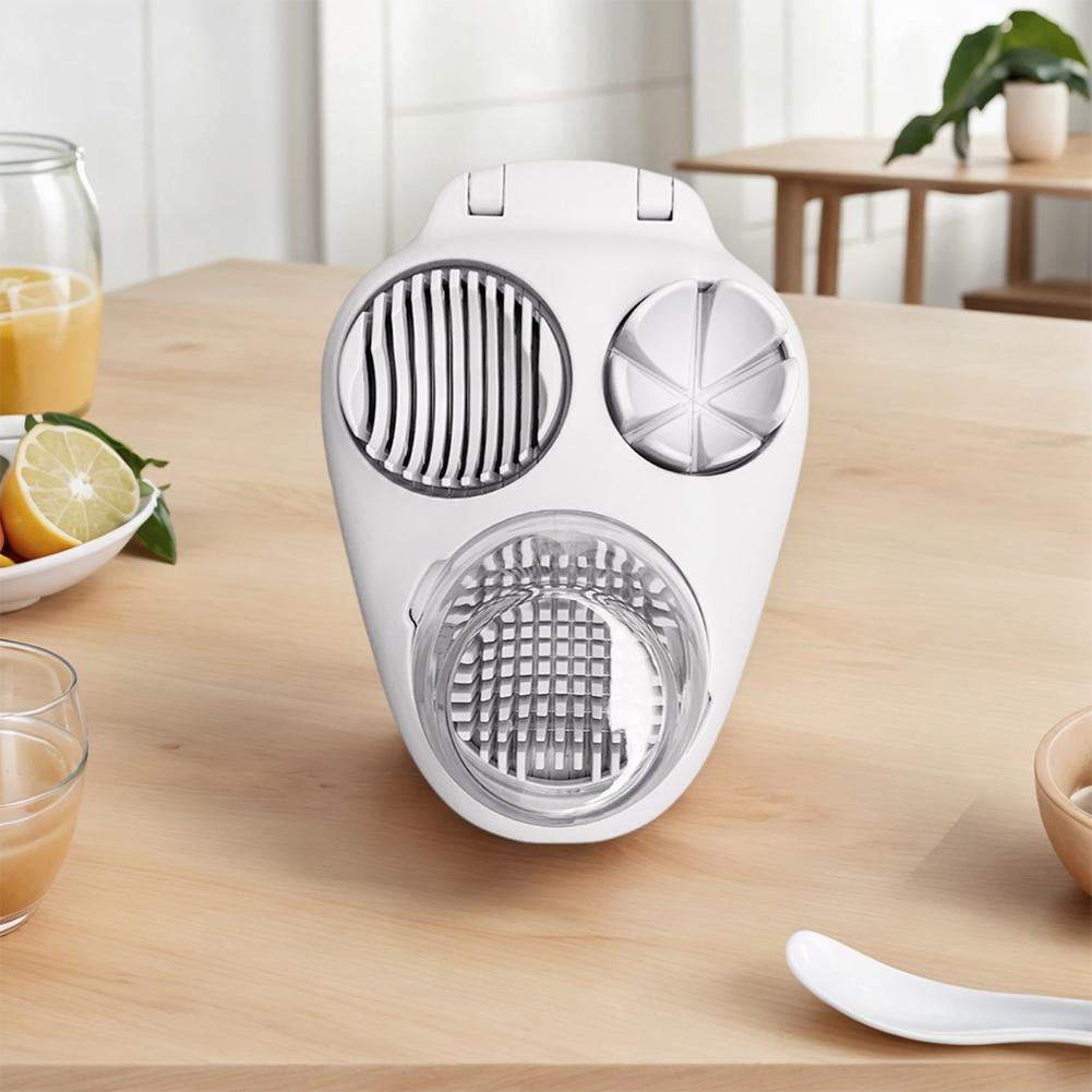 Stainless Steel 3-in-1 Egg Slicer for Hard-Boiled Eggs Multifunctional Food Processor Kitchen Chopping Tool