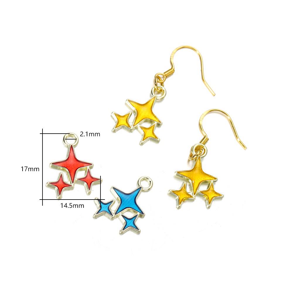 Handmade Glittering Star Drip Oil Pendant Keychain and Mobile Accessories