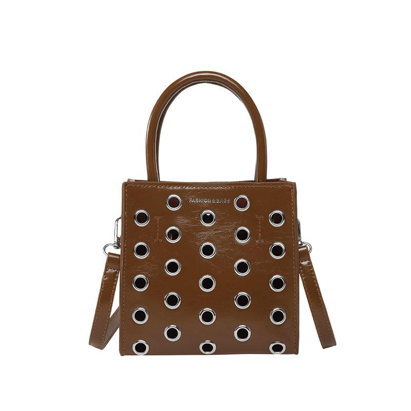 Commuter Small Pouch with Hollowed-out Design, Hand-held, Double-shoulder Strap Crossbody Bag