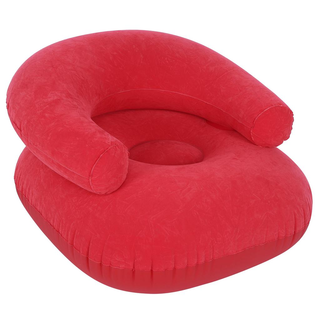 Inflatable Flocking Sofa Chair with Armrest for Living Room Bedroom Outdoor Furniture Supplies