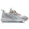 New LiNing Candle Dragon Cushioning Wear Resistant Low Top Running Shoes Men's White Gray AGCQ623-5