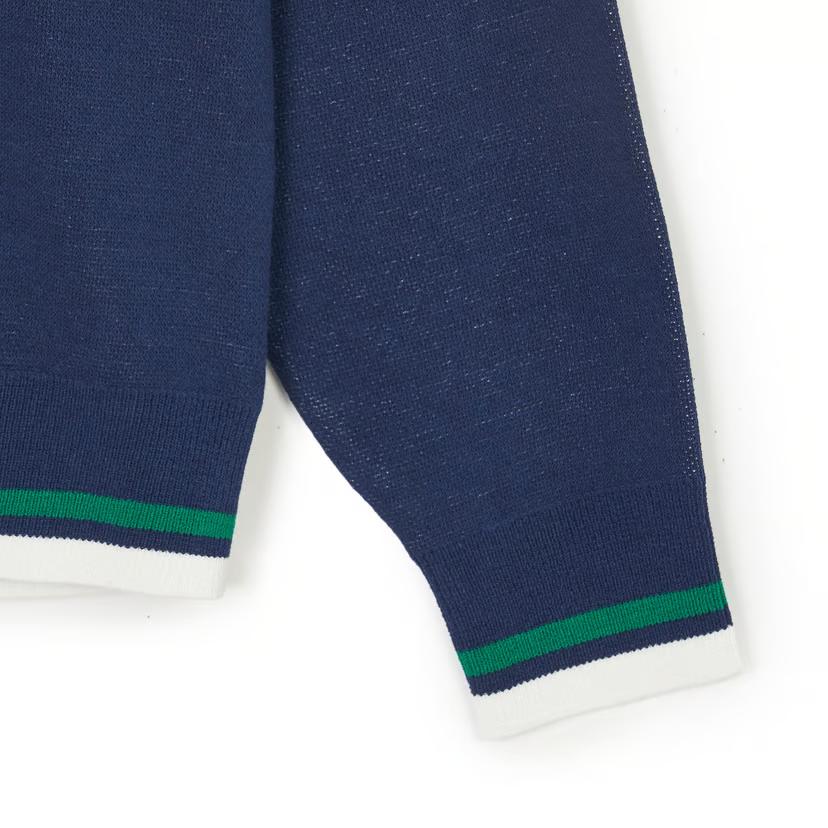 MLB Letter Print V-Neck Long Sleeve Sweater Unisex Sweater Blue 3AKPV0141-43NYS