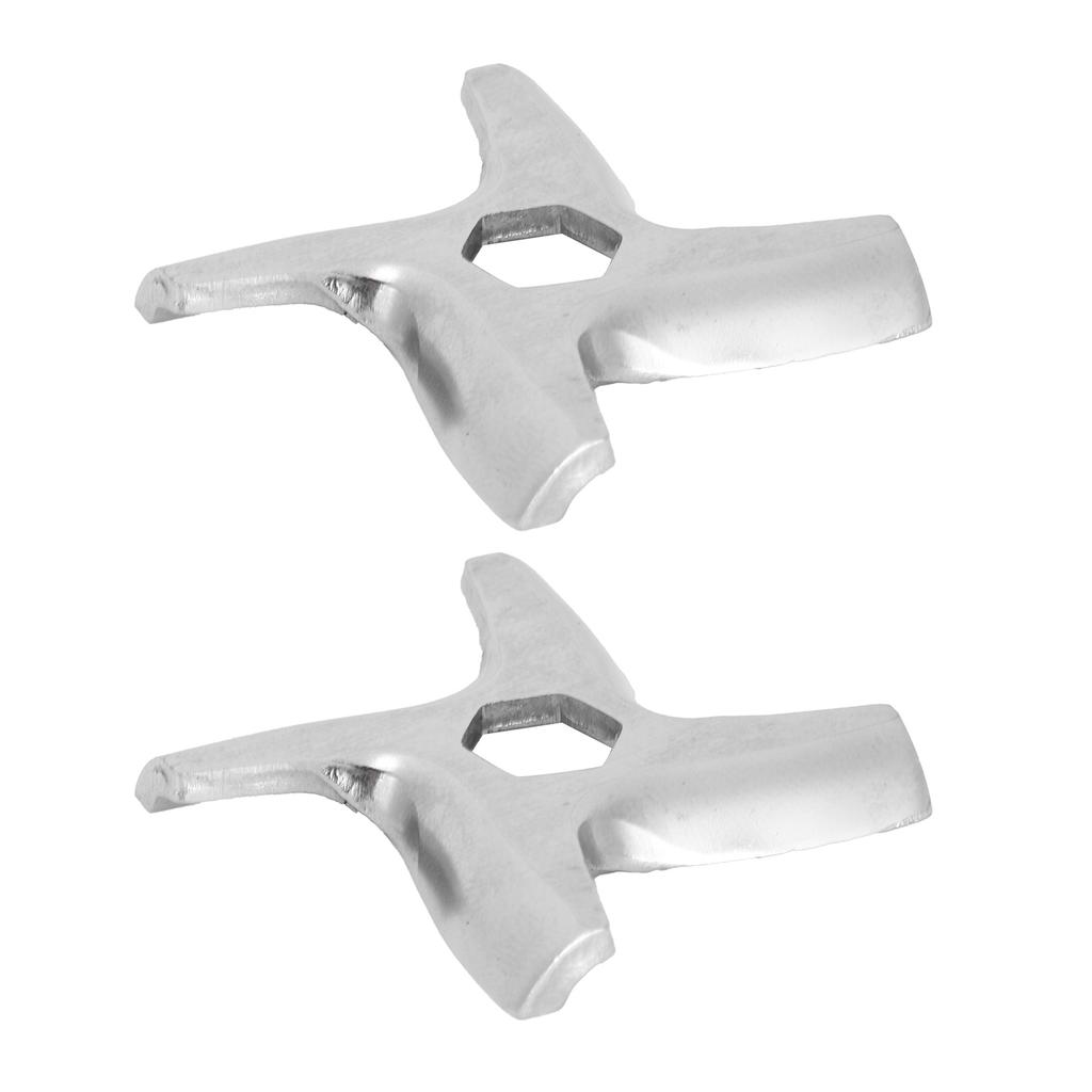 2PCS Meat Grinder Cutting Blades Stainless Steel Universal Electric Meat Grinder Blades Replacement