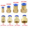 10PCS PCF Pneumatic Air Connector 4 6 8 10 12mm Hose Tube 1/8" 3/8" 1/2" 1/4" BSP Female Thread Brass Quick Pipe Joint Fitting PCV Valves 1