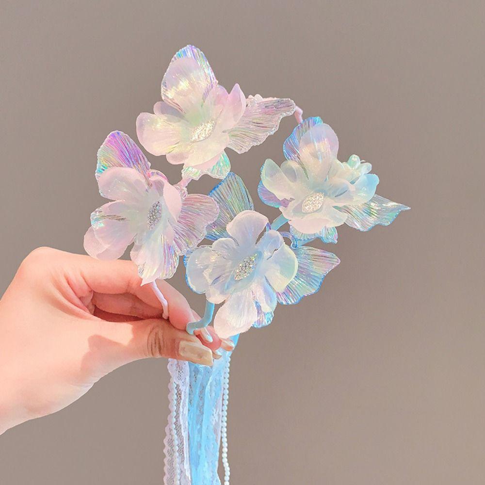 Korean Ribbon Hairbands Cute Children Headband New Princess Hair Hoop  for Girls