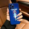 Custodia per Telefono E-Erling Haaland N. 9 Per iPhone 17,16,15,14,13,12,11 Pro Max,16Plus,XS Cover Nera Morbida