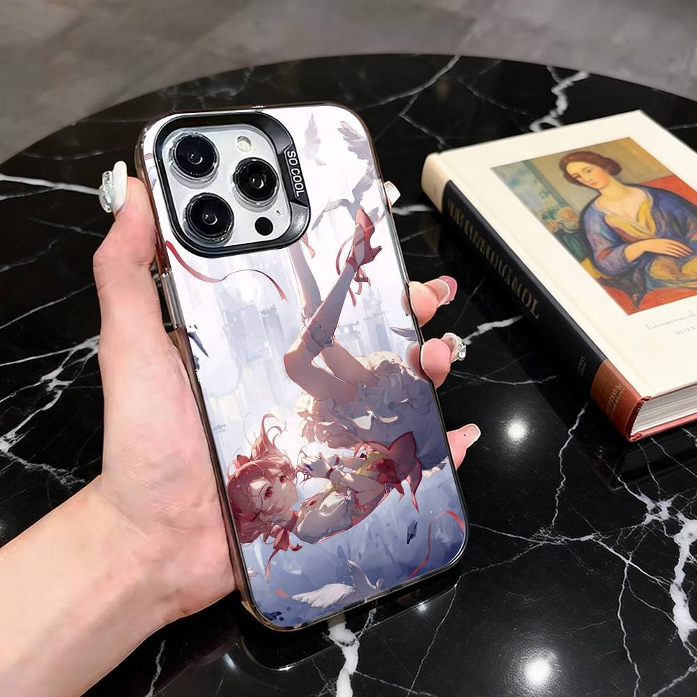 

Puella Magi Madoka Magica Phone Case For iPhone 17,16,15,14,13,12,11 Plus,Pro Max,XS,Colored Silver Plated Inside Cover iPhone16