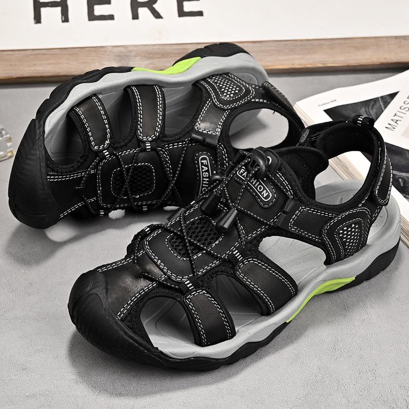 Foreign Trade Large Size Sandals Men's Outdoor Beach Sandals Bag Head Sandals Hollow Men's Breathable Creek Shoes