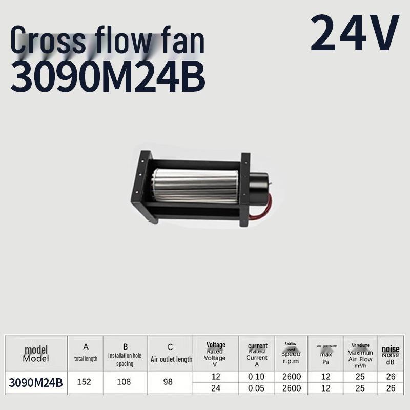 30 Querstromlüfter DC12V/24V Aufzugstrommel Variable Drehzahl Luftschleierlüfter mit reinem Kupfer