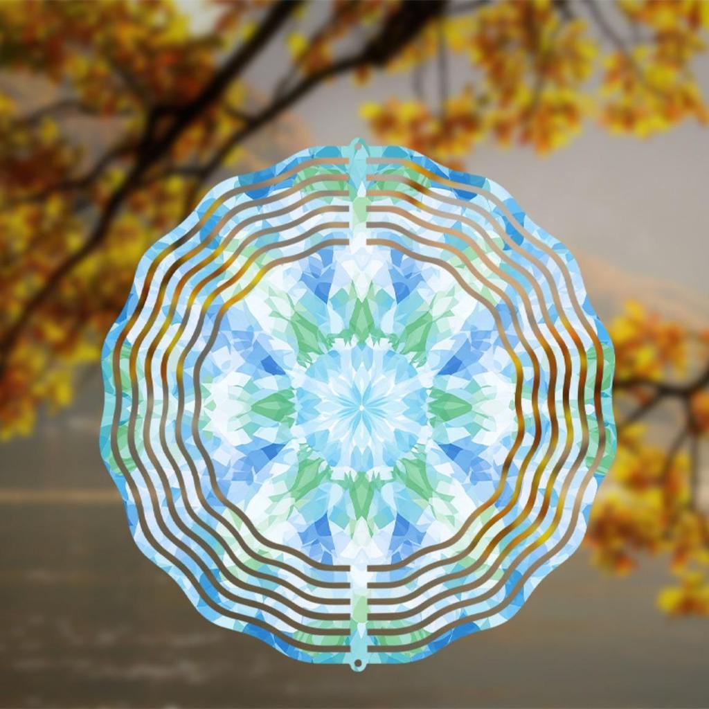 Outdoor Wind Chime Metal Kinetic Hanging Sculpture 2D Fantasy Theme Art Garden Decoration for Indoor and Outdoor Yard Collection Small Statue