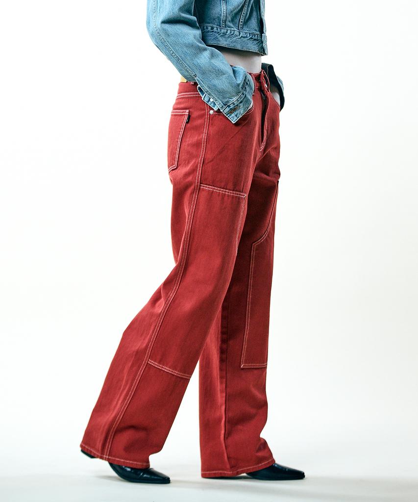 Pillogeulaem Vivid Jun Wide Pants_Red