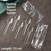 500 Stück Langlebige Plastik Einweg Klare Plastiklöffel 7,5*2cm Transparente Einweg Tafelbestecklöffel Verdickt Party