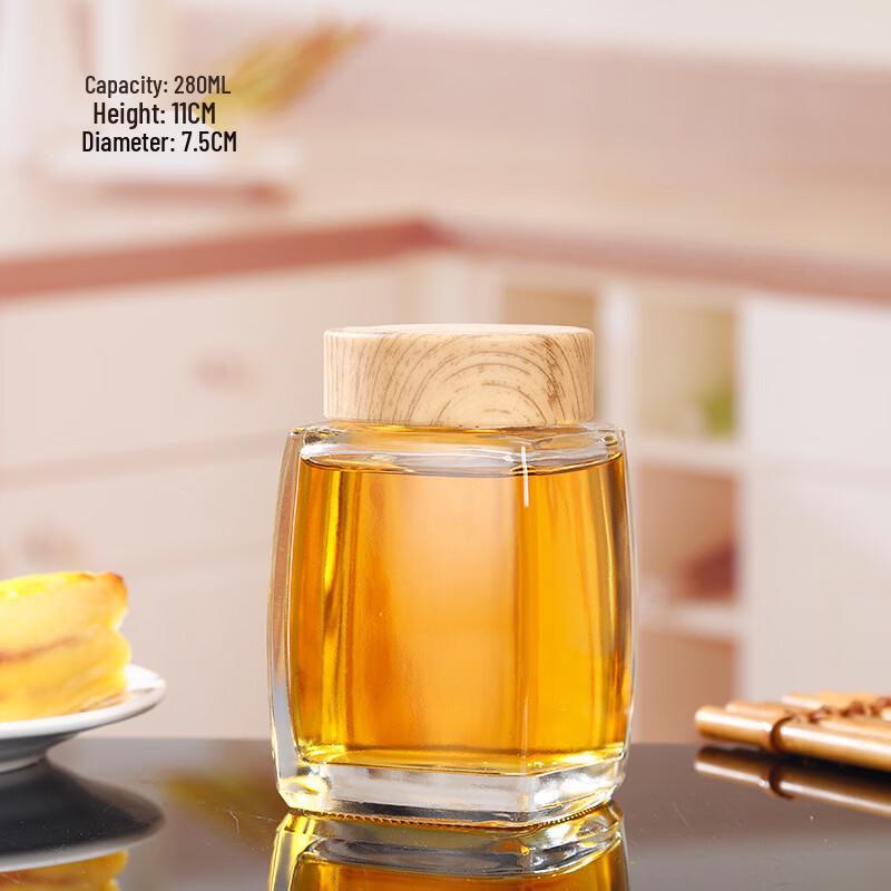 ZISIZ Square Glass Multipurpose Storage Jar