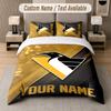 Custom Bedding Set Pittsburgh Penguins Pattern, Print Name Text 1 Duvet Cover Plus 2 Pillowcases Home Textile